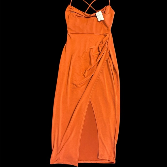Windsor Strapless Orange Dress - Picture 1 of 5
